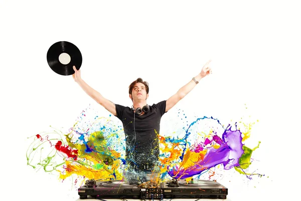 Cool dj muziek afspelen — Stockfoto