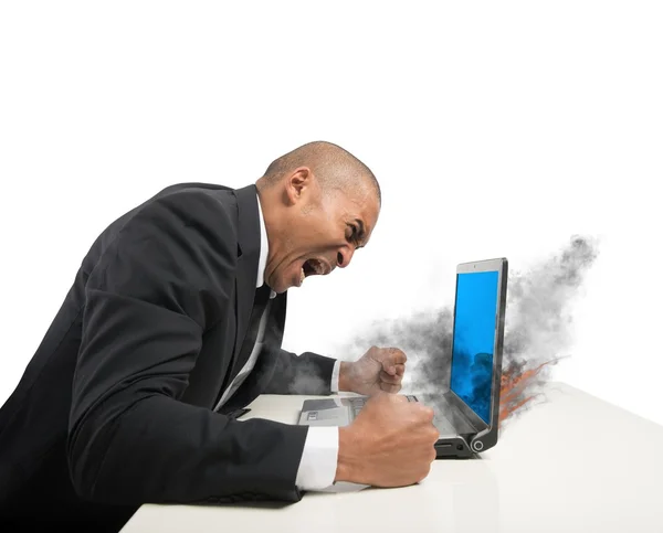 Blue screen computer error — Stock Photo, Image