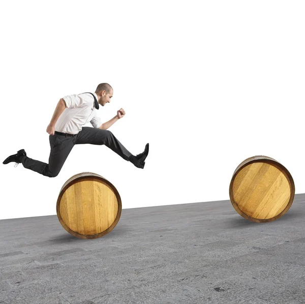 Obstáculos para el hombre de negocios — Foto de Stock