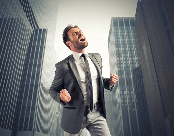 Concept of success of a winner businessman — Stock Photo, Image