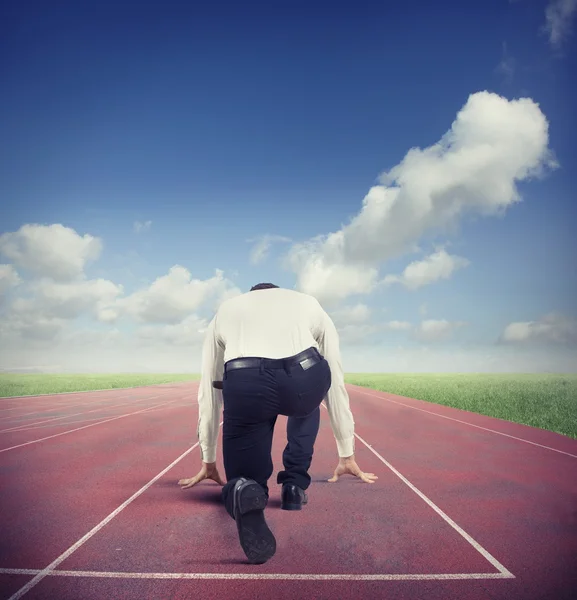 Businessman ready to start — Stock Photo, Image