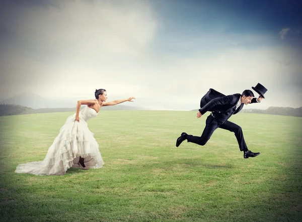 Fuga dal matrimonio — Foto Stock