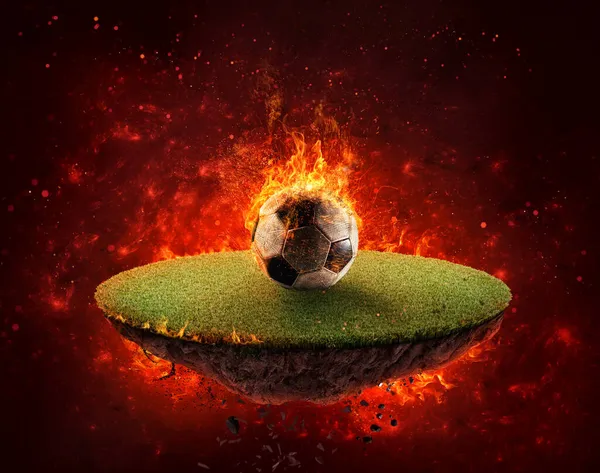 Vista Global Do Mundo Do Futebol Bola Do Futebol Como Um Planeta Imagem de  Stock - Imagem de universo, noite: 118378073