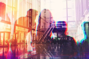 Bir grup iş adamı ofiste birlikte çalışıyor.