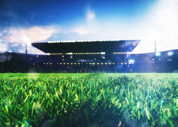 Campo Juego Vista Dentro Estadio Fútbol — Foto de Stock