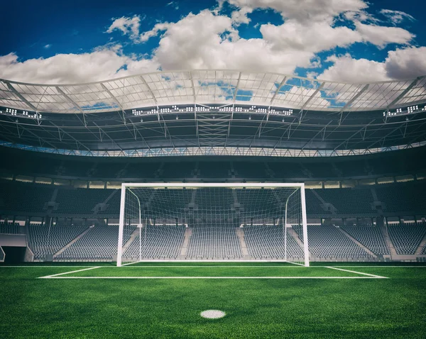 View Goalpost Penalty Disk Rendering — Stock Photo, Image