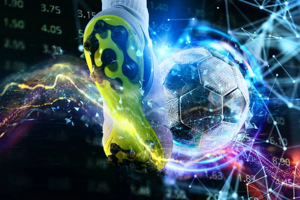 Online Bet Analytics Statistics Soccer — Stock Photo, Image