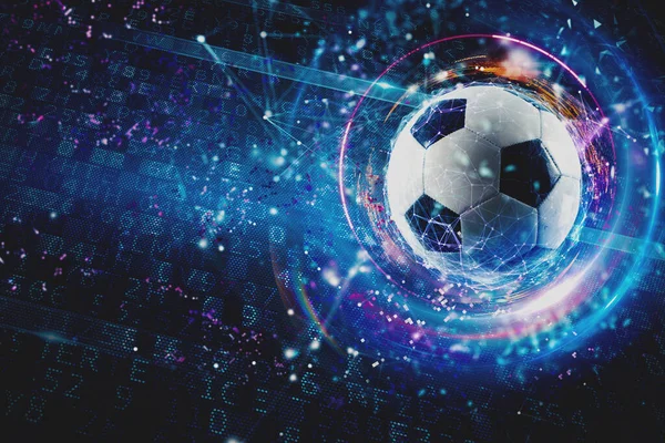 Canlı Yayın Yapan Bir Futbol Maçının Internet Ağı — Stok fotoğraf