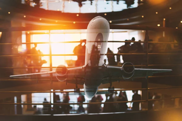 Moderner Hintergrund Von Geschäftsreisen Und Flugzeugen — Stockfoto