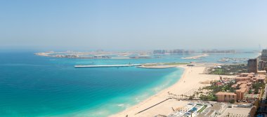 panoramik olarak jumeirah hurma insan yapımı ada, dubai, Birleşik Arap Emirlikleri