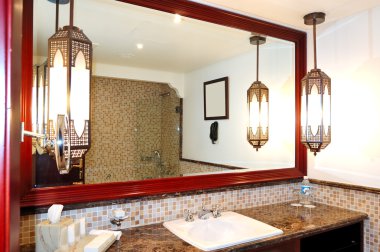 gece aydınlatma, duba lüks otel banyo iç