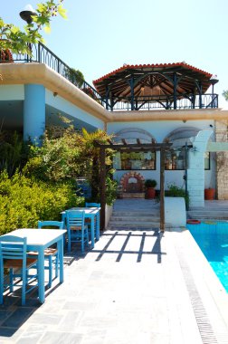 Yüzme Havuzu ve bar lüks otel, Halkidikya, Yunanistan