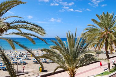net zevk turist beach, tenerife, İspanya'nın su