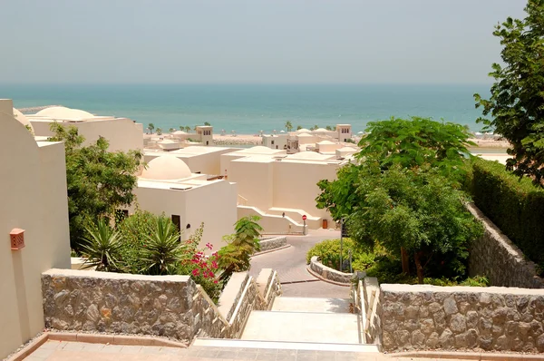 Villas de vacaciones en el hotel de lujo, Ras Al Khaimah, Emiratos Árabes Unidos — Foto de Stock