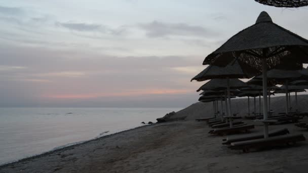 Sunrice et plage à l'hôtel de luxe, Hurghada, Egypte — Video