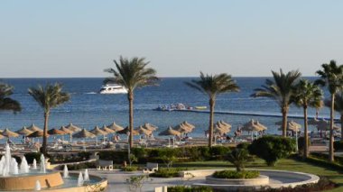 lüks hotel, sharm el sheikh, Mısır, beach yakınındaki motor yat