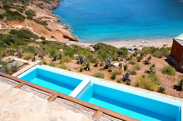 Sea view yüzme havuzları lüks villa, crete, Yunanistan