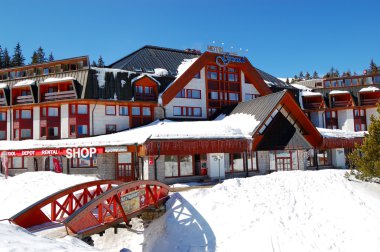 JASNA-MARCH 15: Grand wellness hotel in Jasna Low Tatras. It is clipart