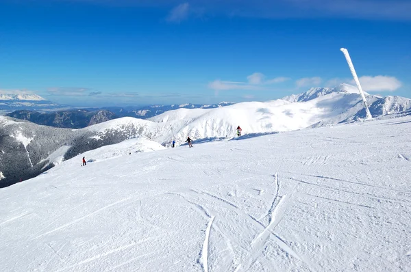Gratis ritje gebied op chopok in jasna skiresort, lage Tatra, Slowakije — Stockfoto