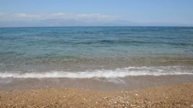 Sahilde lüks otel, peloponnes, Yunanistan Ionian sea