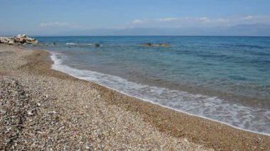Sahilde lüks otel, peloponnes, Yunanistan Ionian sea