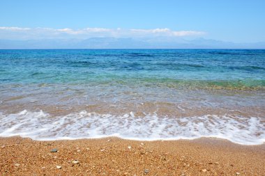Sahilde lüks otel, peloponnes, Yunanistan Ionian sea