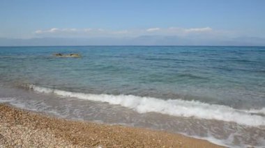 Sahilde lüks otel, peloponnes, Yunanistan Ionian sea kaydırma