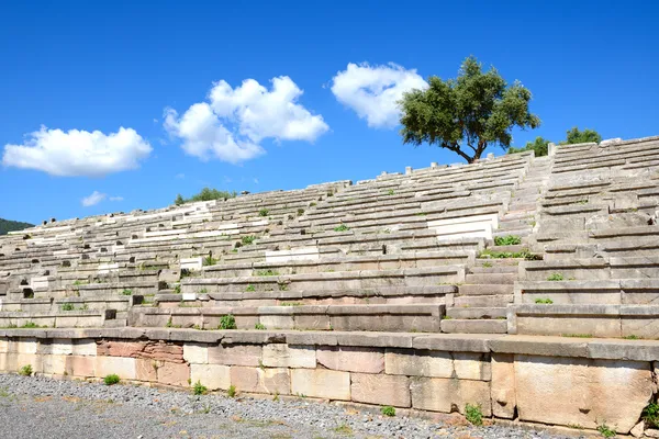 Les stands sur le stade dans l'ancienne Messénie (Messénie), Péloponnades , — Photo