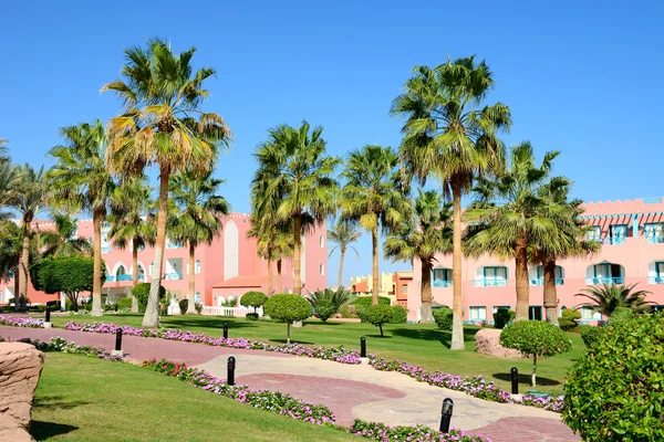 Edifícios e área de recreação do hotel de luxo, Sharm el Shei — Fotografia de Stock