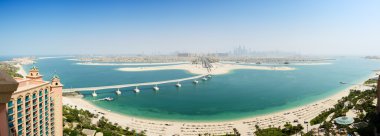 panoramik olarak jumeirah hurma insan yapımı ada, dubai, Birleşik Arap Emirlikleri