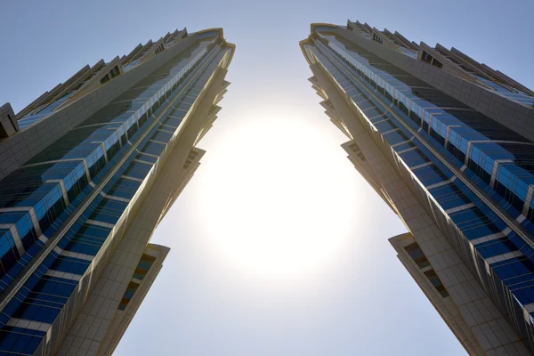 Widok na dwie wieże jw marriottmarquis dubai Hotel — Zdjęcie stockowe