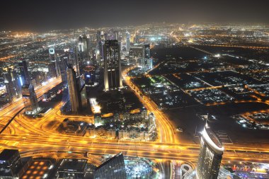 Dubai, Birleşik Arap Emirlikleri - 10 Eylül: dubai şehri, septembe gece görünümü