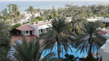 plaj ve yüzme havuzunda luxury hotel, ajman, Birleşik Arap Emirlikleri
