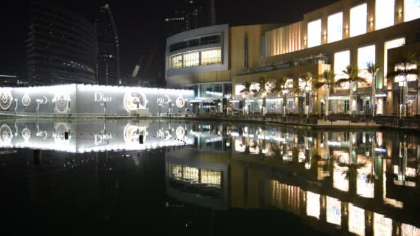 Dubai, Verenigde Arabische Emiraten - 10 september: de dubai mall is's werelds grootste winkelcentrum. het is gelegen in burj khalifa complexe en 1200 winkels binnen heeft op 10 september 2013 in dubai, Verenigde Arabische Emiraten — Stockvideo