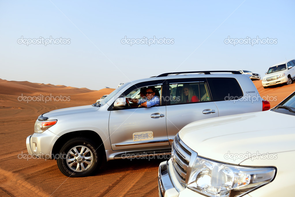 DUBAI, UAE SEPTEMBER 12 The Dubai desert trip in offroad car