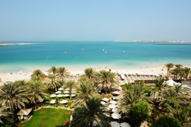 Sahil manzaralı jumeirah hurma insan yapımı ada, dubai, Birleşik Arap Emirlikleri