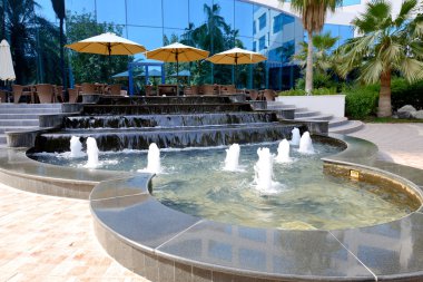 çeşmeler yakın lüks hotel, dubai, Birleşik Arap Emirlikleri, açık hava Teras
