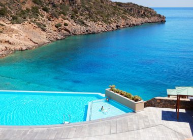 Yüzme Havuzu manzaralı lüks otel, crete, Yunanistan