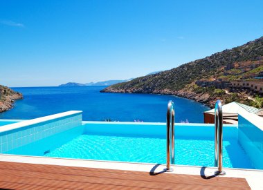 sea view Yüzme Havuzu lüks villa, crete, Yunanistan