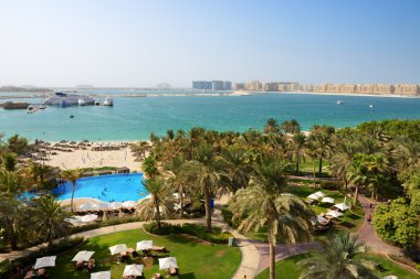 Sahil manzaralı jumeirah hurma insan yapımı ada, dubai, Birleşik Arap Emirlikleri