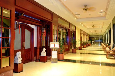 Restoran ve lüks otel dünya ile iç giriş