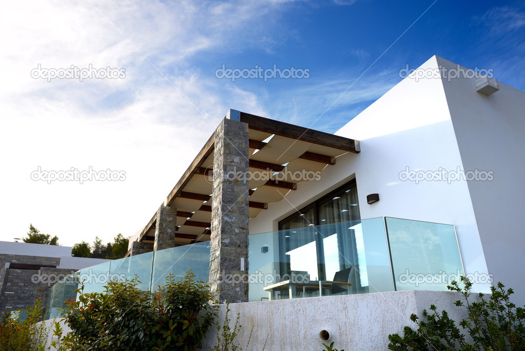 Modern villa at luxury hotel, Peloponnes, Greece