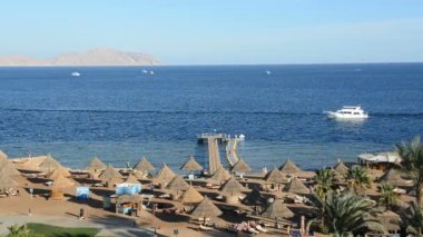 lüks hotel, sharm el sheikh, Mısır, beach yakınındaki motor yat
