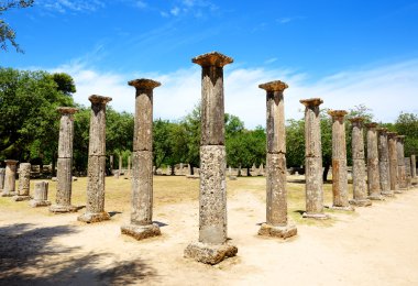 theokoleon Harabeleri antik olympia, peloponnes, Yunanistan