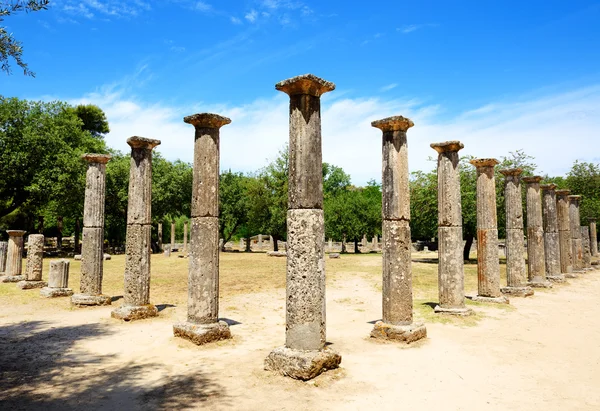 Rovine di Theokoleon nell'antica Olimpia, Peloponneso, Grecia — Foto Stock