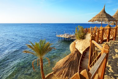 Lüks otelin kumsalı, Sharm el Sheikh, Mısır