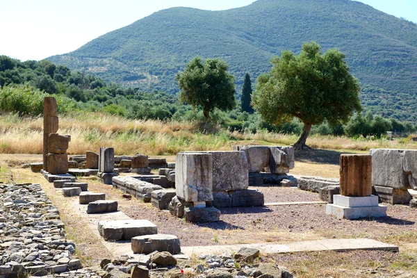 Ruiny v starověké messene (messinia), peloponnes, Řecko — Stock fotografie