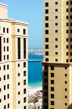 binalar ve palm jumeirah, dubai gökdelen görüş,