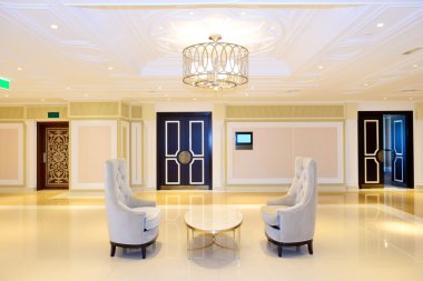 gece aydınlatma, ras al lüks otelin lobi iç