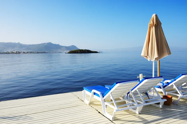 Playa en el complejo turco, Bodrum, Turquía —  Fotos de Stock